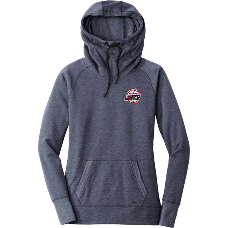Metro Jets New Era Ladies Tri-Blend Fleece Pullover Hoodie