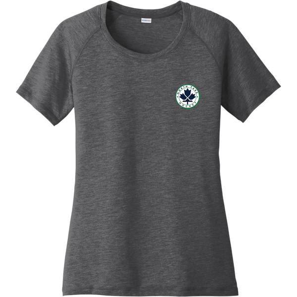 North Park Hockey Ladies PosiCharge Tri-Blend Wicking Scoop Neck Raglan Tee