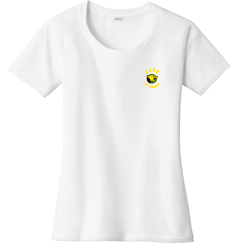 Chester County Ladies PosiCharge Tri-Blend Wicking Scoop Neck Raglan Tee