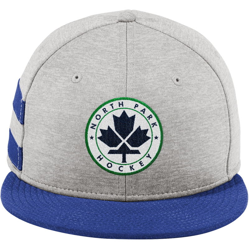 North Park Hockey New Era Shadow Heather Striped Flat Bill Snapback Cap