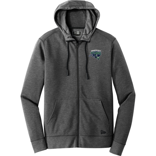 Kensington Valley Raiders New Era Tri-Blend Fleece Full-Zip Hoodie